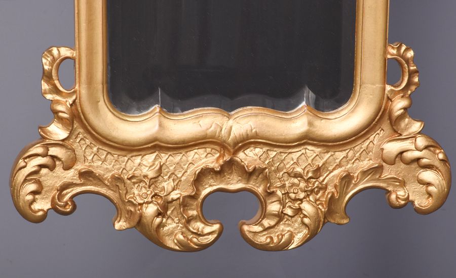 Antique Rare Pair of Gilded Bevel-Edged Mid-Victorian Wall Mirrors 