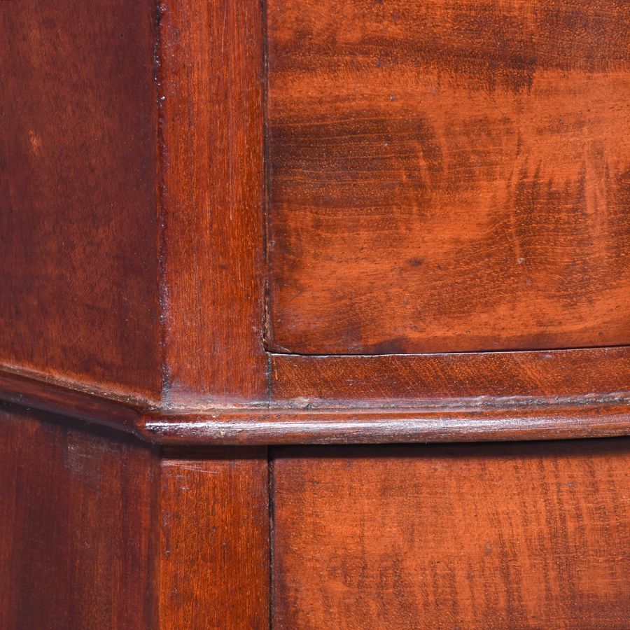 Antique Pair of Mid-Victorian Bow-Front, Neat-Size Chests of Drawers/Bedside Lockers