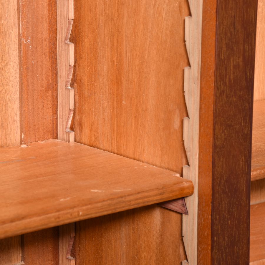 Antique Edwardian Mahogany Open Bookcase