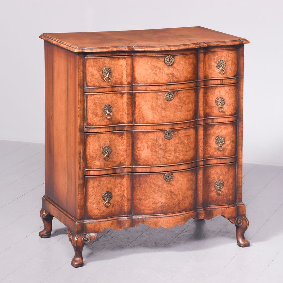 George II Style Shaped Walnut Chest