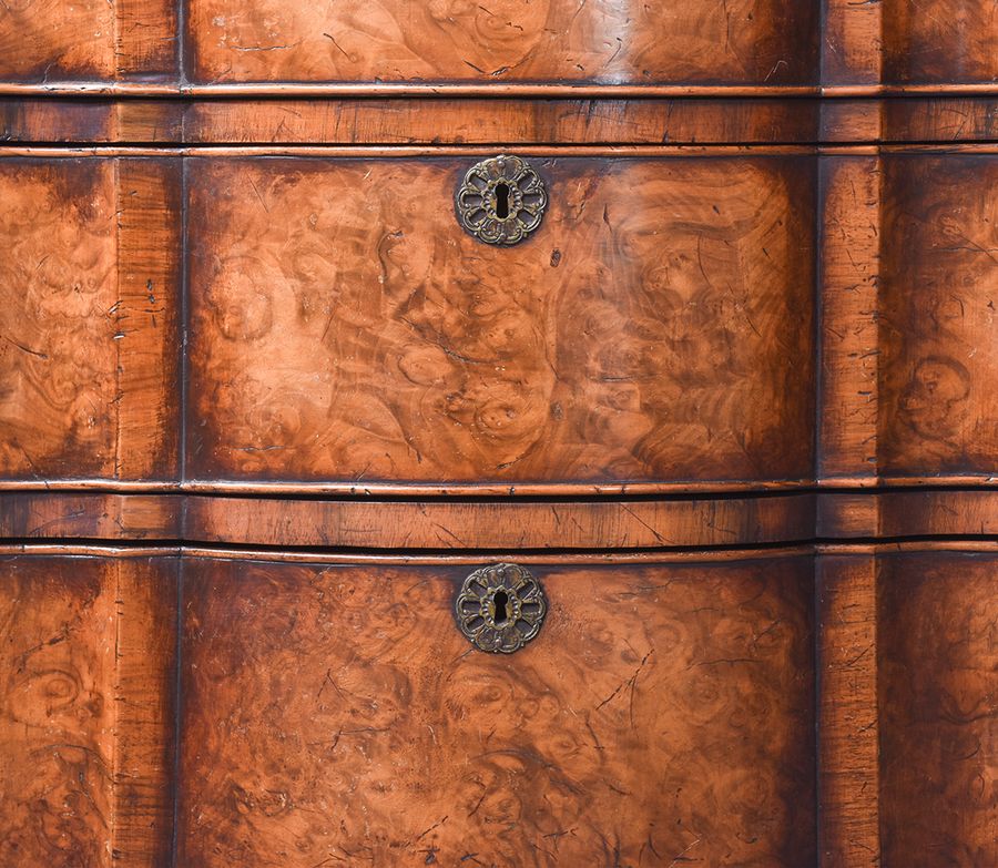 Antique George II Style Shaped Walnut Chest