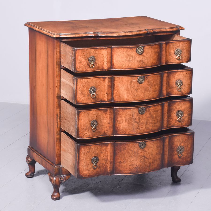 Antique George II Style Shaped Walnut Chest