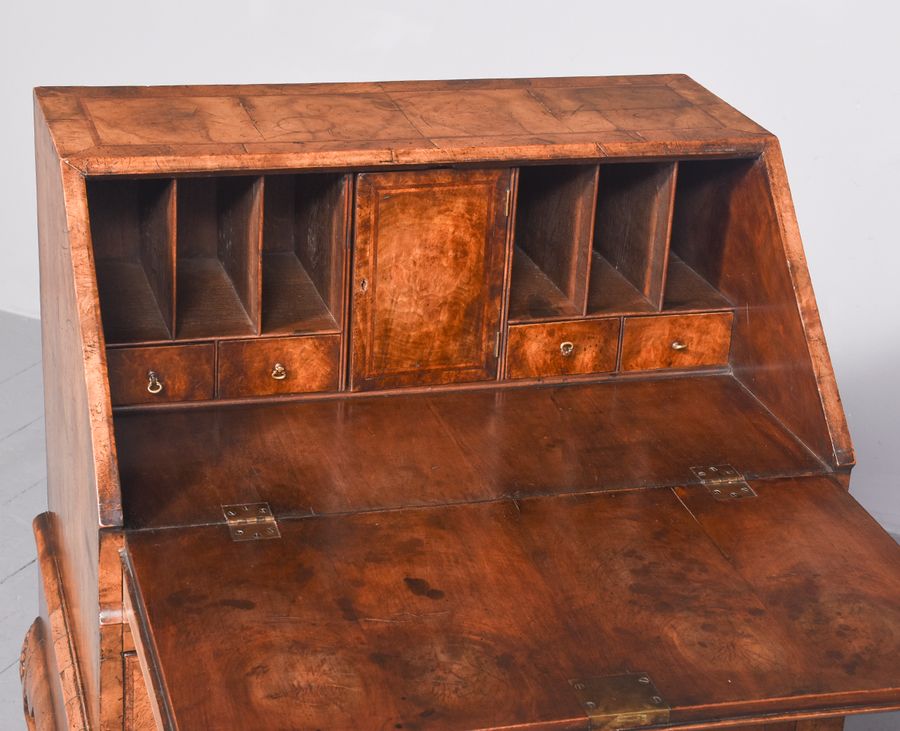 Antique George II Style Walnut Bureau on Stand