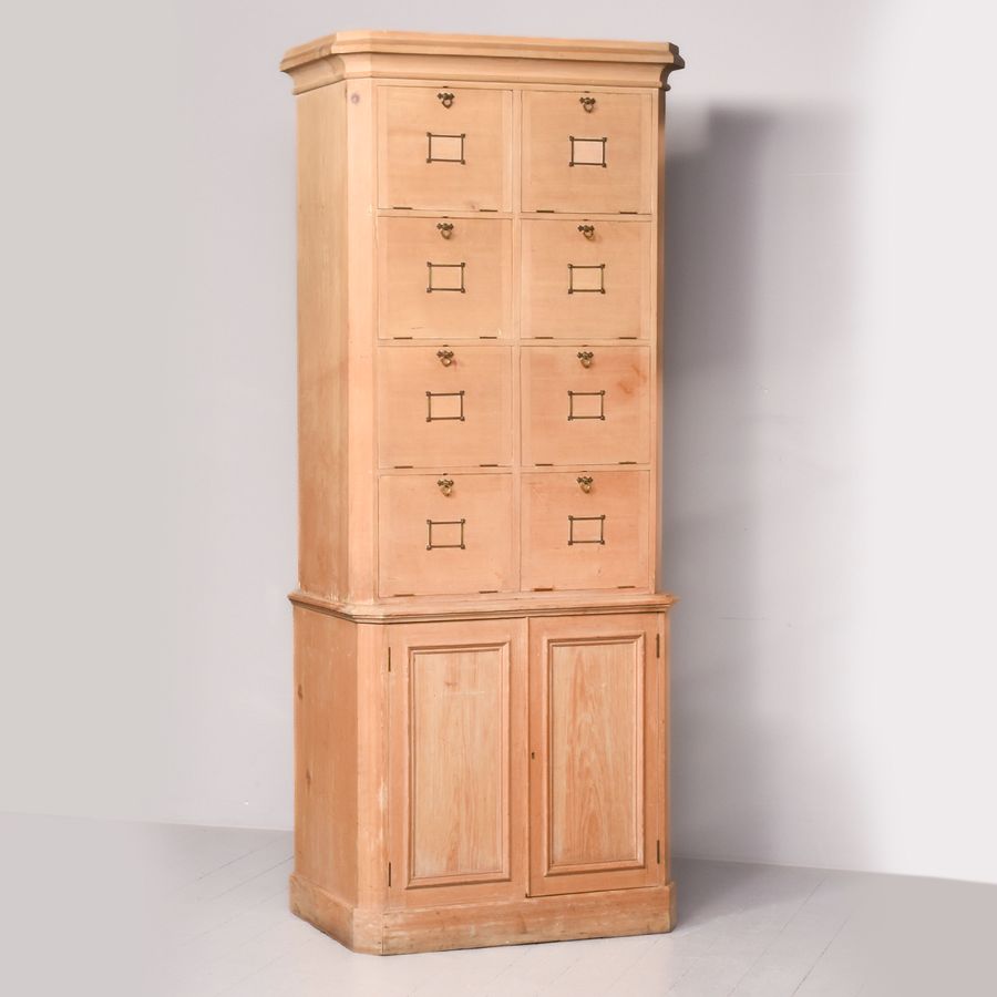 Large Late Victorian Pine Estate Cabinet