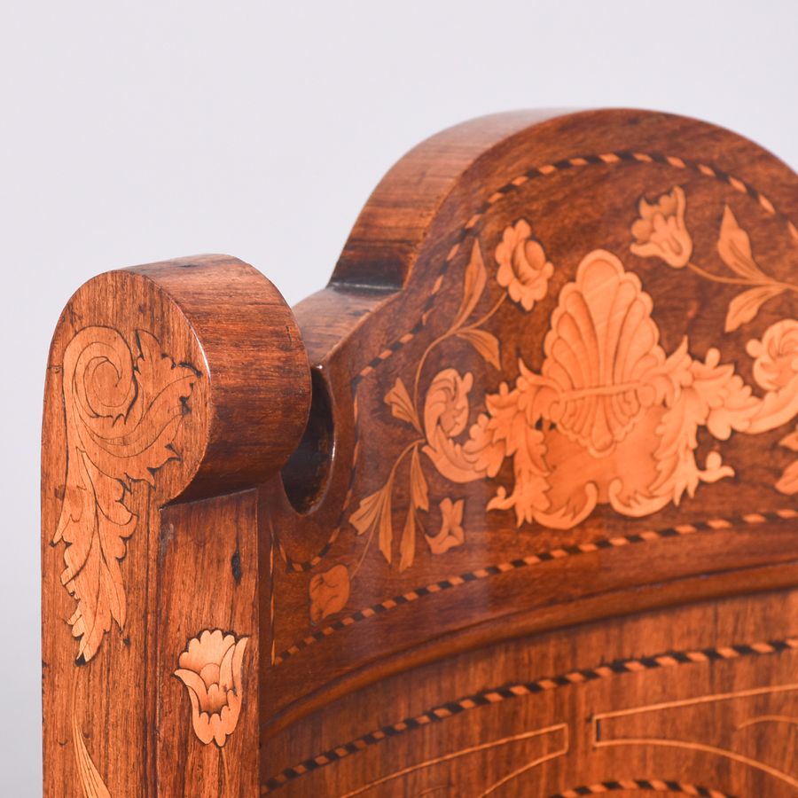 Antique Pair of Dutch Marquetry Armchairs