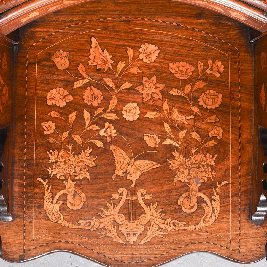 Antique Pair of Dutch Marquetry Armchairs