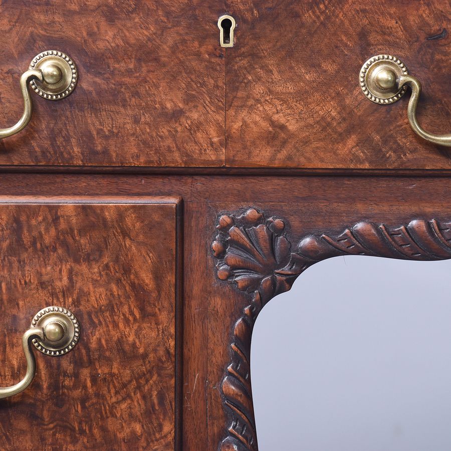 Antique Chippendale-Style Walnut Desk by Famous London Cabinetmakers Druce & Co., Baker St., London