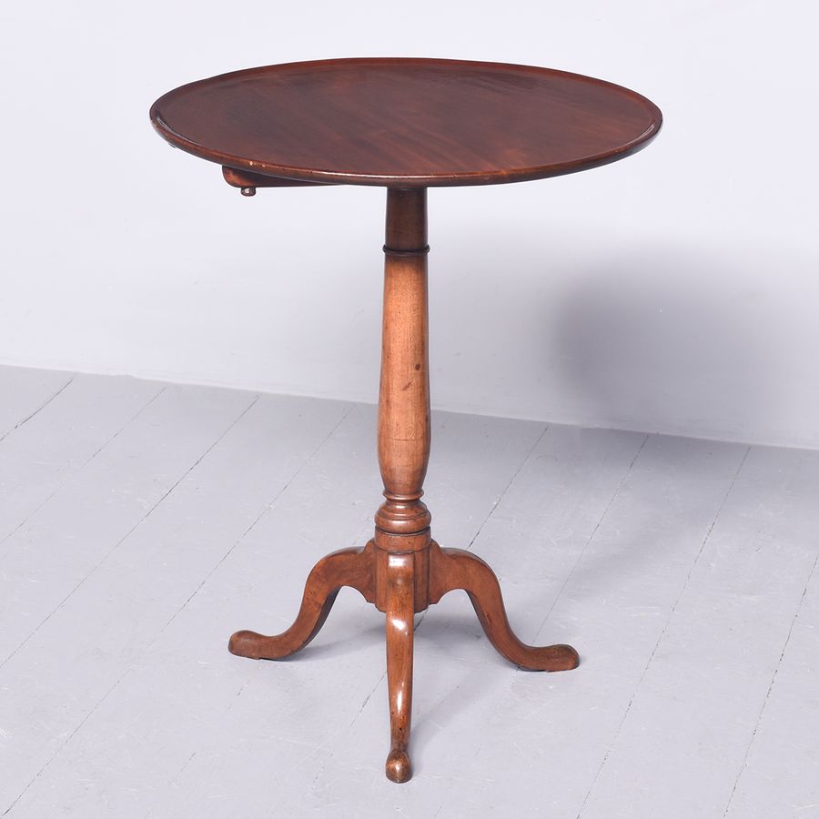 Antique George III Mahogany Circular Dish-Top Occasional Table