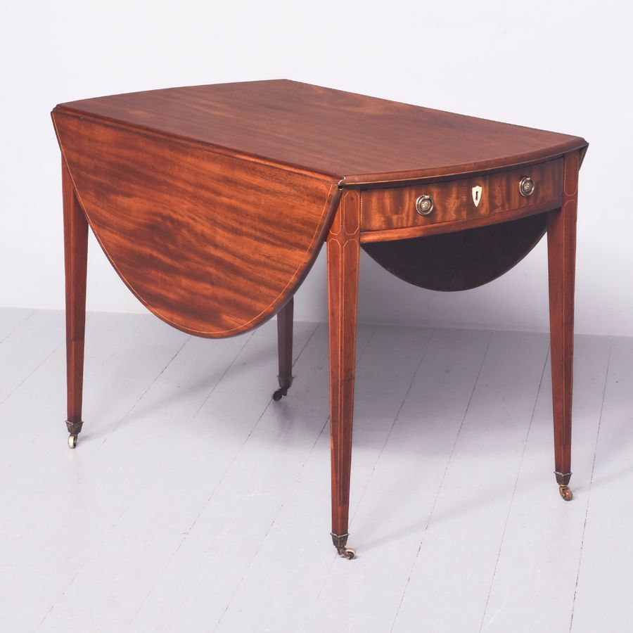 George III Inlaid Mahogany Pembroke Table