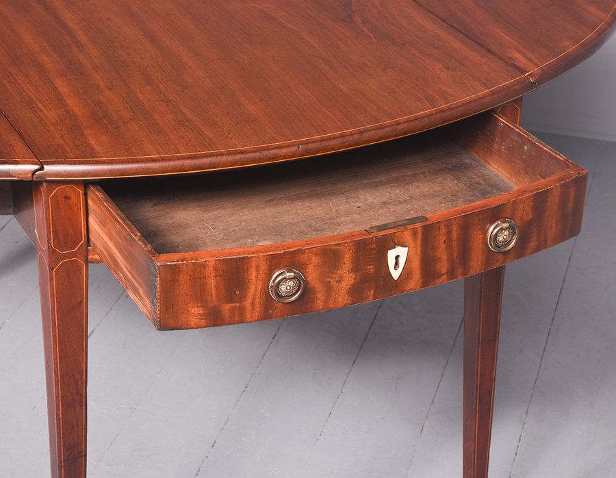 Antique George III Inlaid Mahogany Pembroke Table