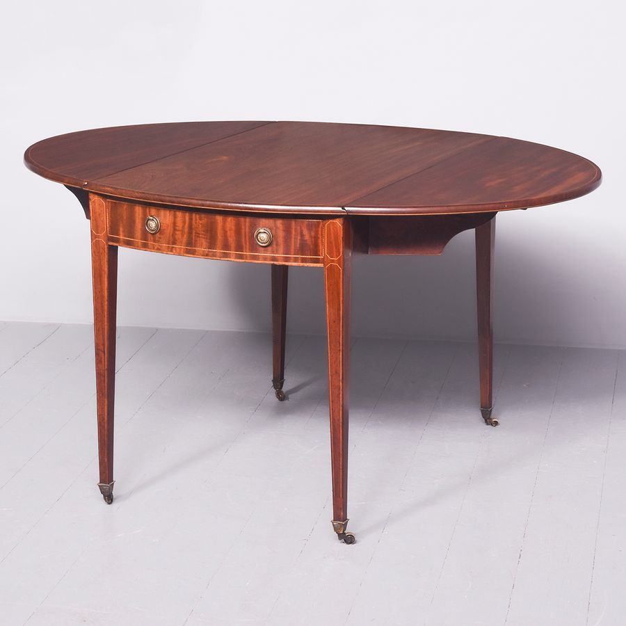 Antique George III Inlaid Mahogany Pembroke Table