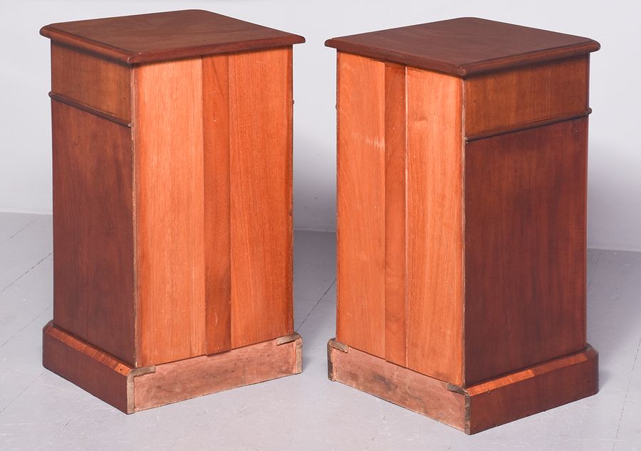 Antique Pair of Mid-Victorian Neat Size Mahogany Chest of Drawers/Bedside Lockers