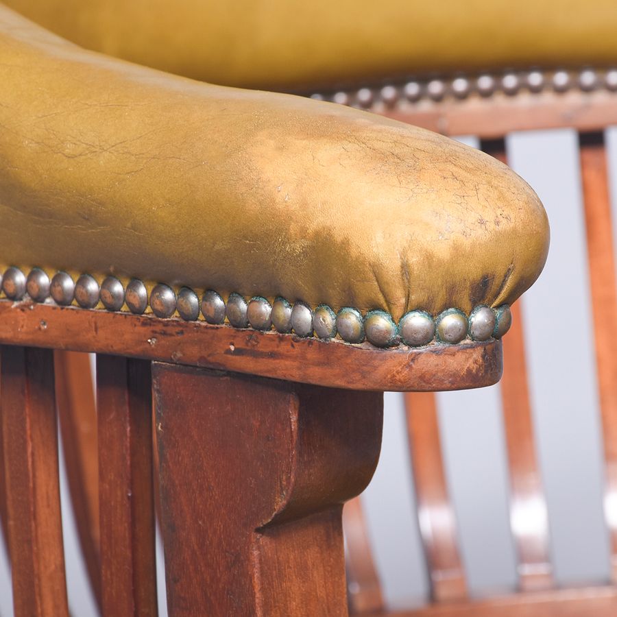 Antique Mahogany Framed Horseshoe Desk Chair