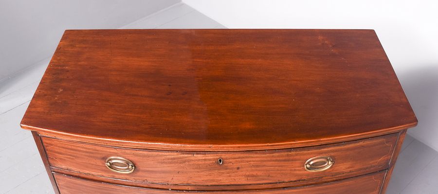 Antique Mahogany Bow-Fronted Chest of Drawers