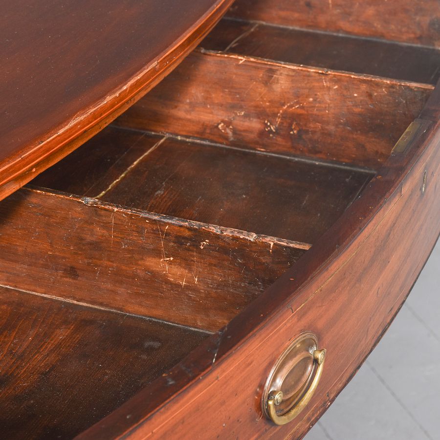 Antique Mahogany Bow-Fronted Chest of Drawers