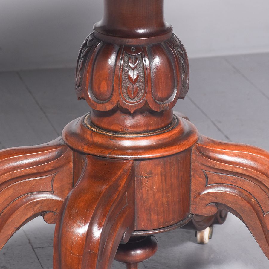 Antique Unusual-Style Decorative, Victorian Inlaid Rosewood and Satinwood Centre Table