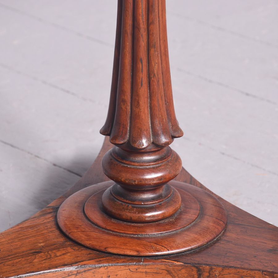 Antique Attractive William IV Rosewood Wine or Occasional Circular Top Table 