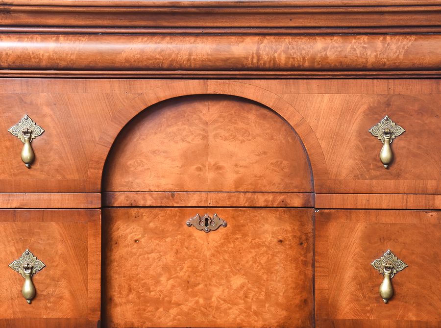 Antique George II Style Burr Walnut Chest on Stand