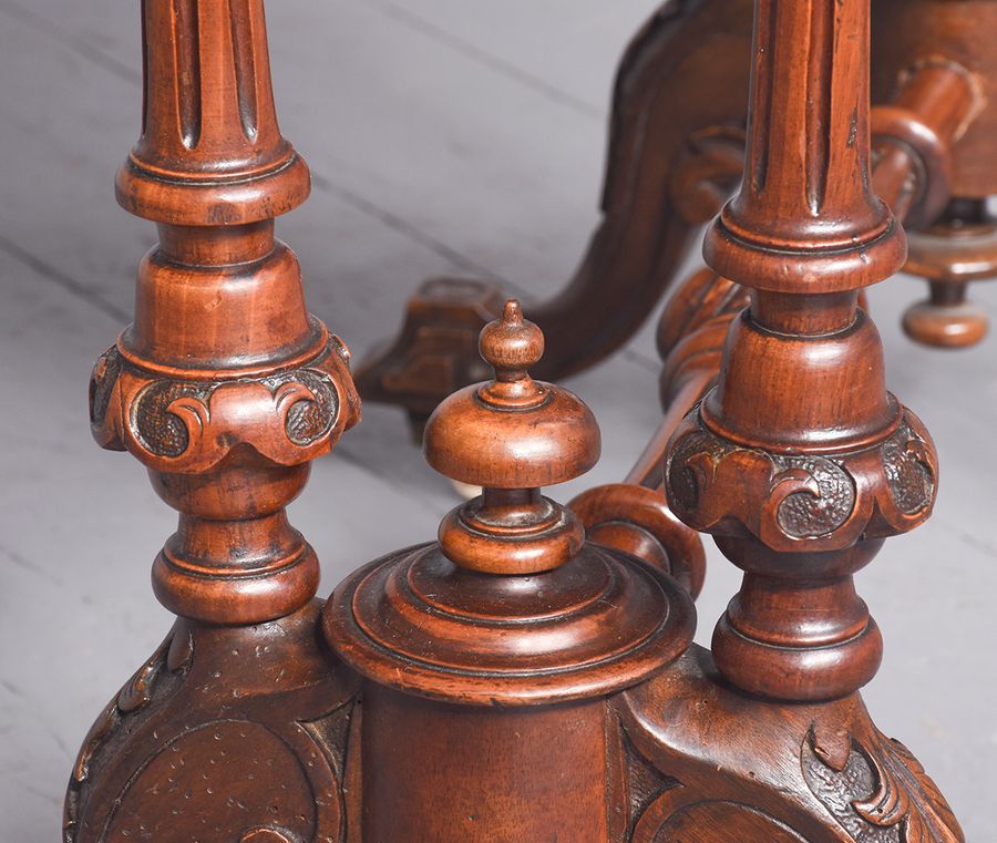 Antique Mid-Victorian Burr-Walnut Games Table