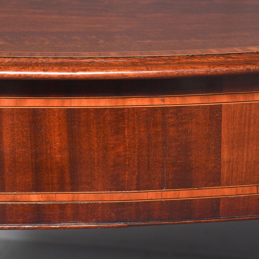 Antique Attractive George III Style Crossbanded and Inlaid Mahogany Hall Table