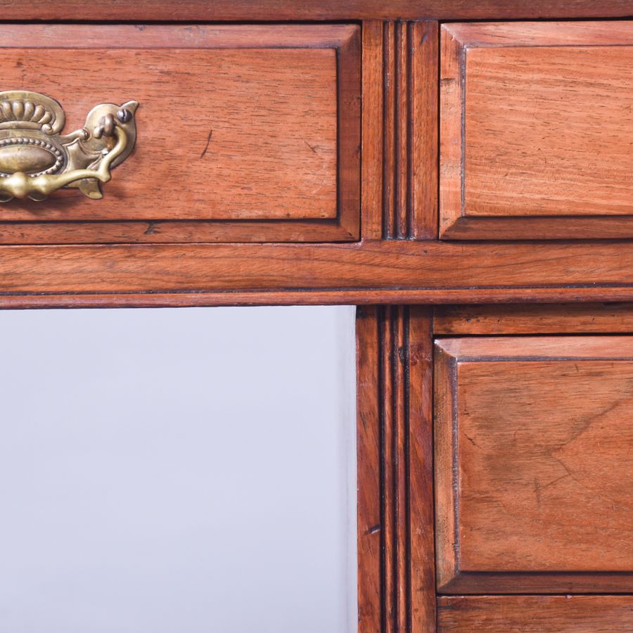 Antique Edwardian 3 Part Pedestal Desk