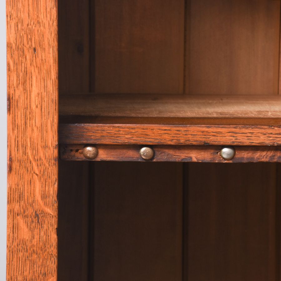 Antique Edwardian Oak Open Bookcase