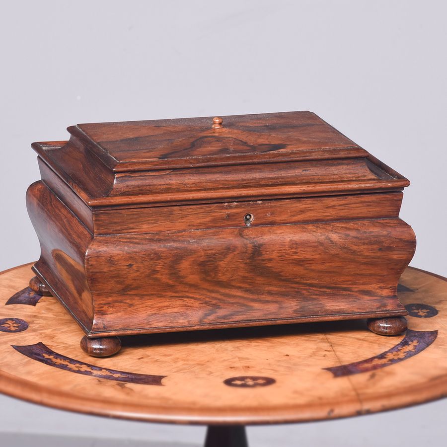 William IV Sarcophagus-Shaped Rosewood Jewellery Box