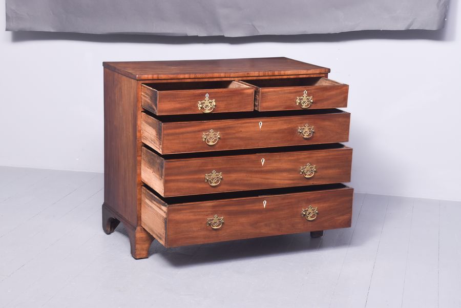 Antique George III Inlaid Mahogany Chest of Drawers 