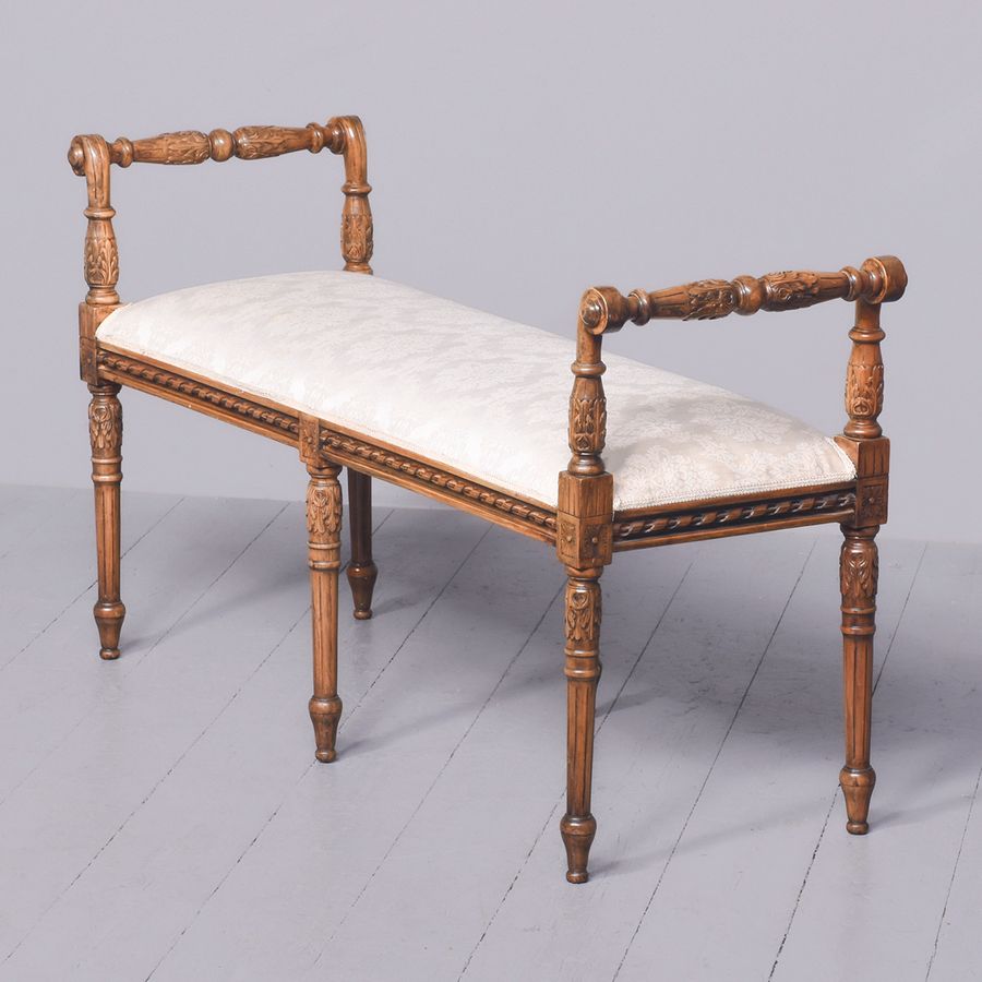 Antique George III Style Duet or Window Seat