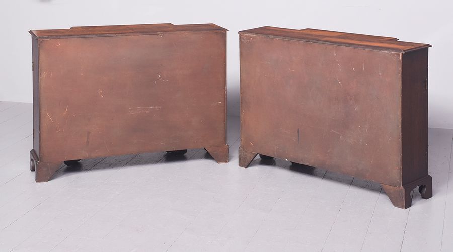 Antique Pair of Mahogany Breakfront Side Cabinets