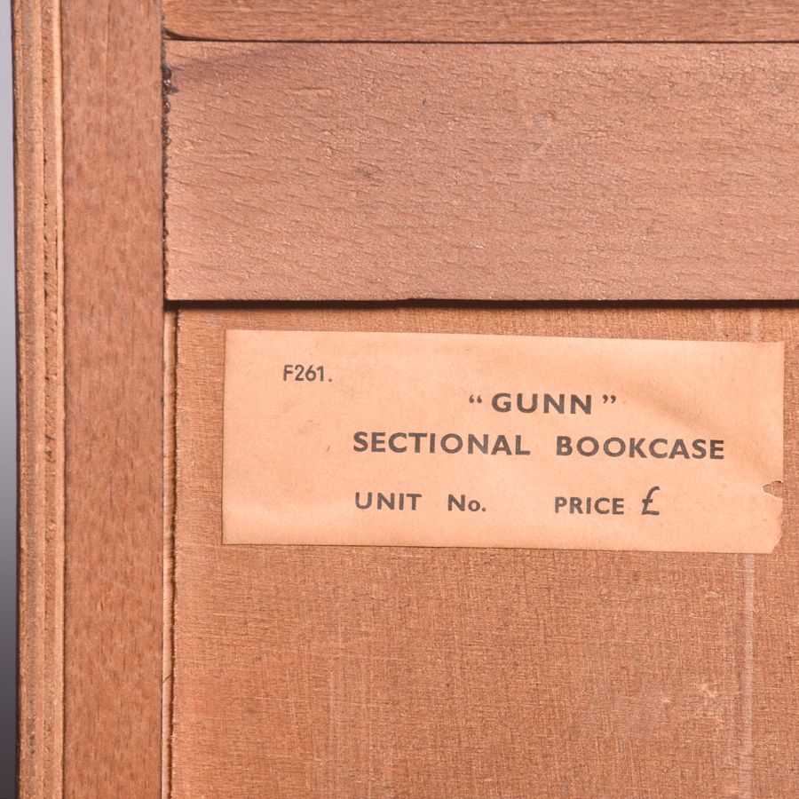 Antique Pair of Oak 4 Door Sectional Bookcases by Gunn in Pristine Condition