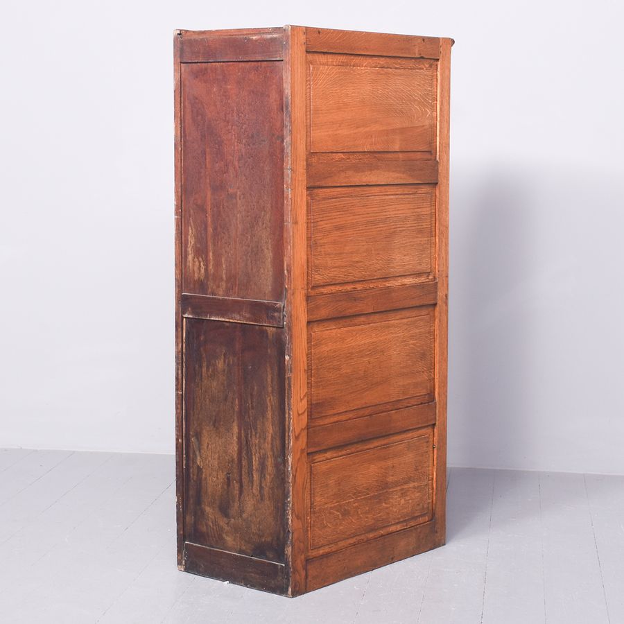 Antique French Oak 4 Drawer Filing Cabinet