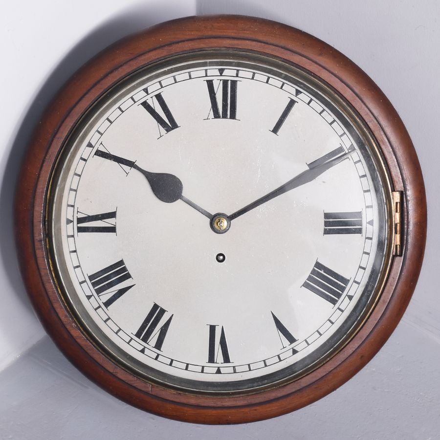 Victorian Mahogany Fusee Wall Clock