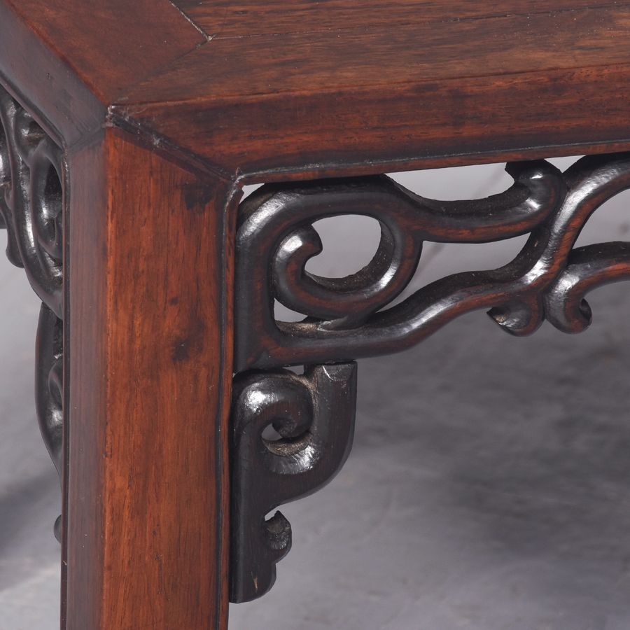 Antique Chinese Small Hardwood Table by Shui Hing, 92 Nathan Road, Kowloon