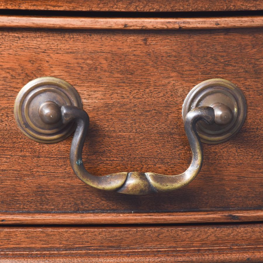 Antique Neat-Sized Georgian-Style Bowfront Side Table