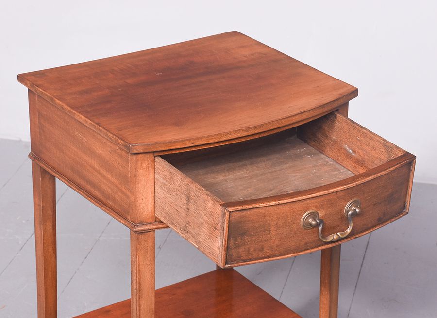 Antique Neat-Sized Georgian-Style Bowfront Side Table