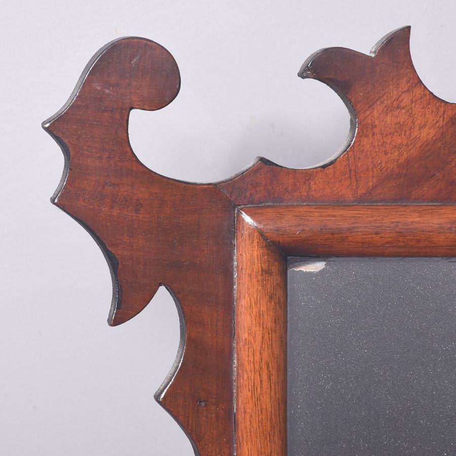 Antique Chippendale-Style Fretted Mahogany Wall Mirror