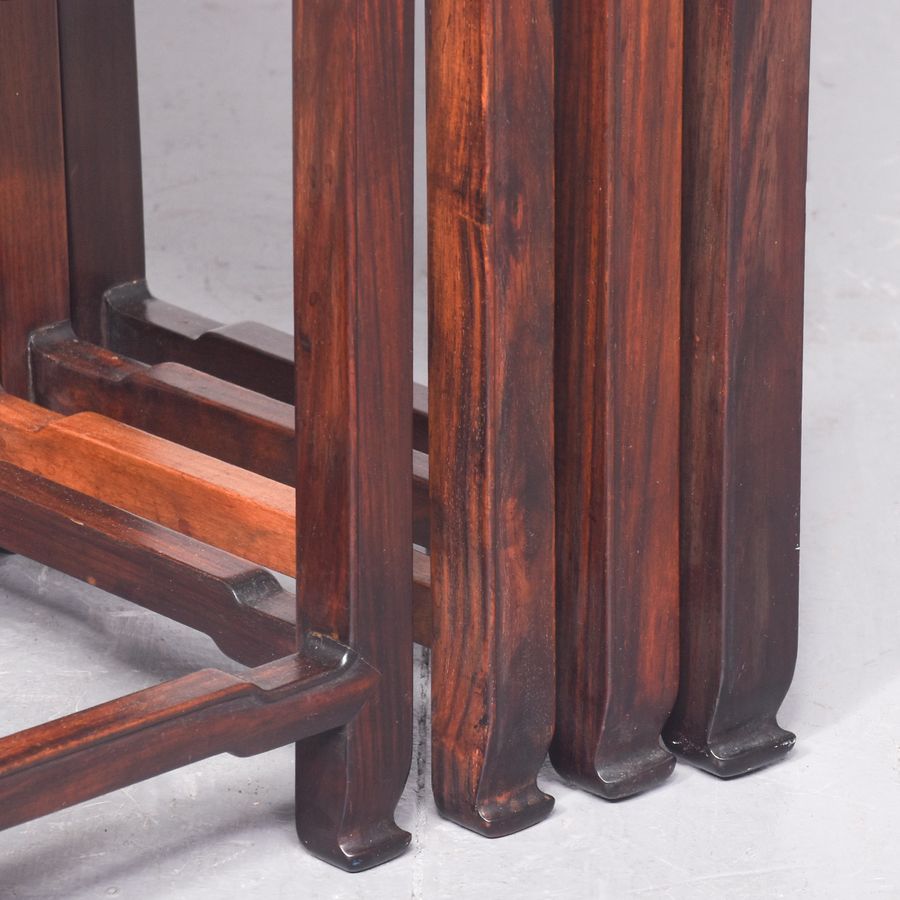 Antique Quartetto of Qing Dynasty Huanghuali and Root Wood Tables