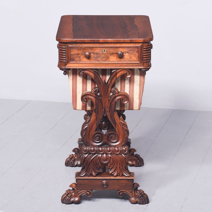 Antique George IV Rosewood Work Table