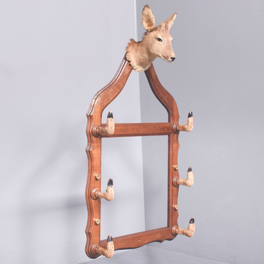 Antique Unusual Zoomorphic Coat & Hat Stand