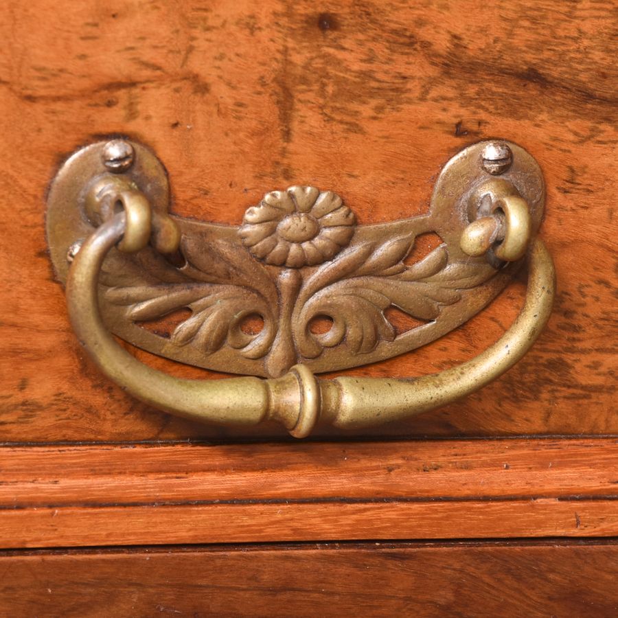 Antique Rare Pair of Late Victorian Figured Elm and Ash Chest of Drawers/Bedside Lockers