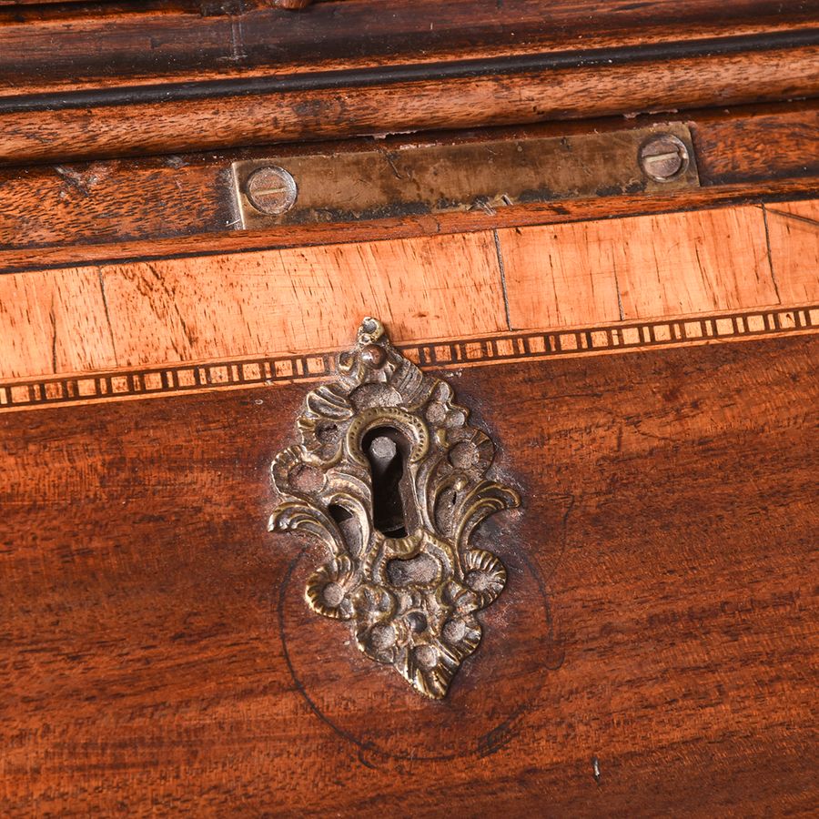 Antique Fine George III Inlaid Mahogany Bureau Bookcase in Excellent Condition