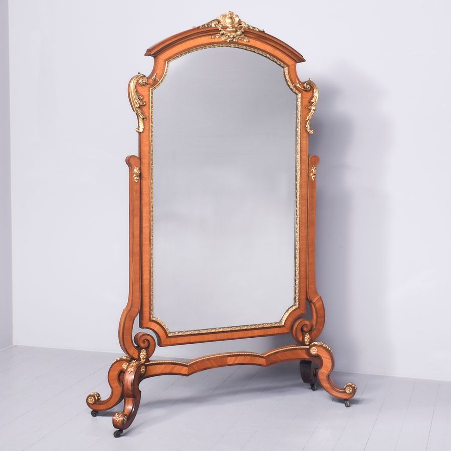 Exhibition Quality Louis XV Style Cheval Mirror