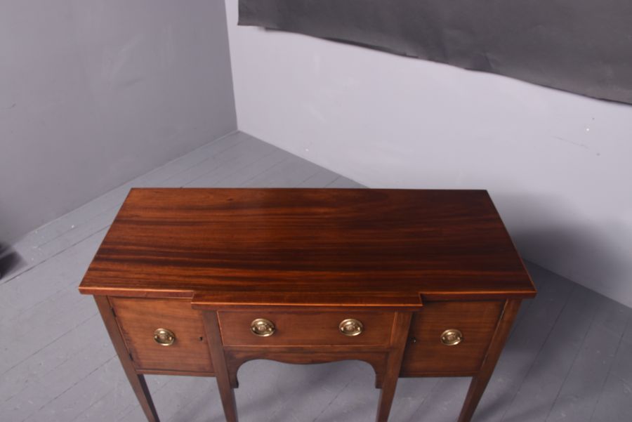 Antique Neat-Sized Original George III Mahogany Breakfront Sideboard