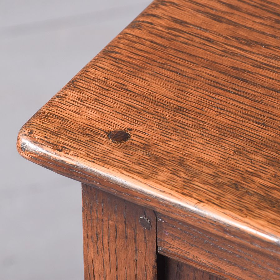 Antique Solid Oak Jacobean-Style Neat-Sized Oak Cupboard