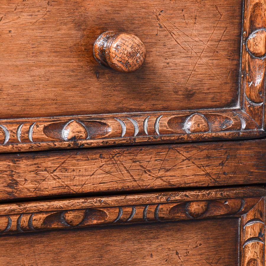 Antique Titchmarsh & Goodwin Handmade Jacobean-Style Oak Dresser  