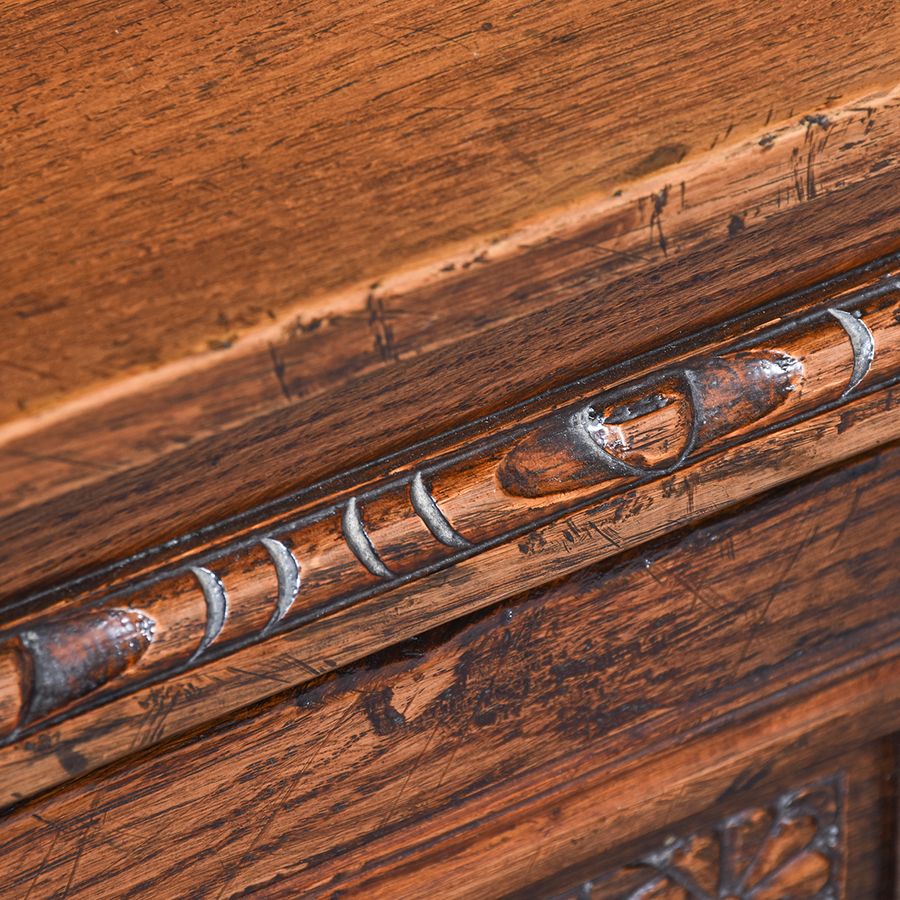 Antique Titchmarsh & Goodwin Handmade Jacobean-Style Oak Dresser  