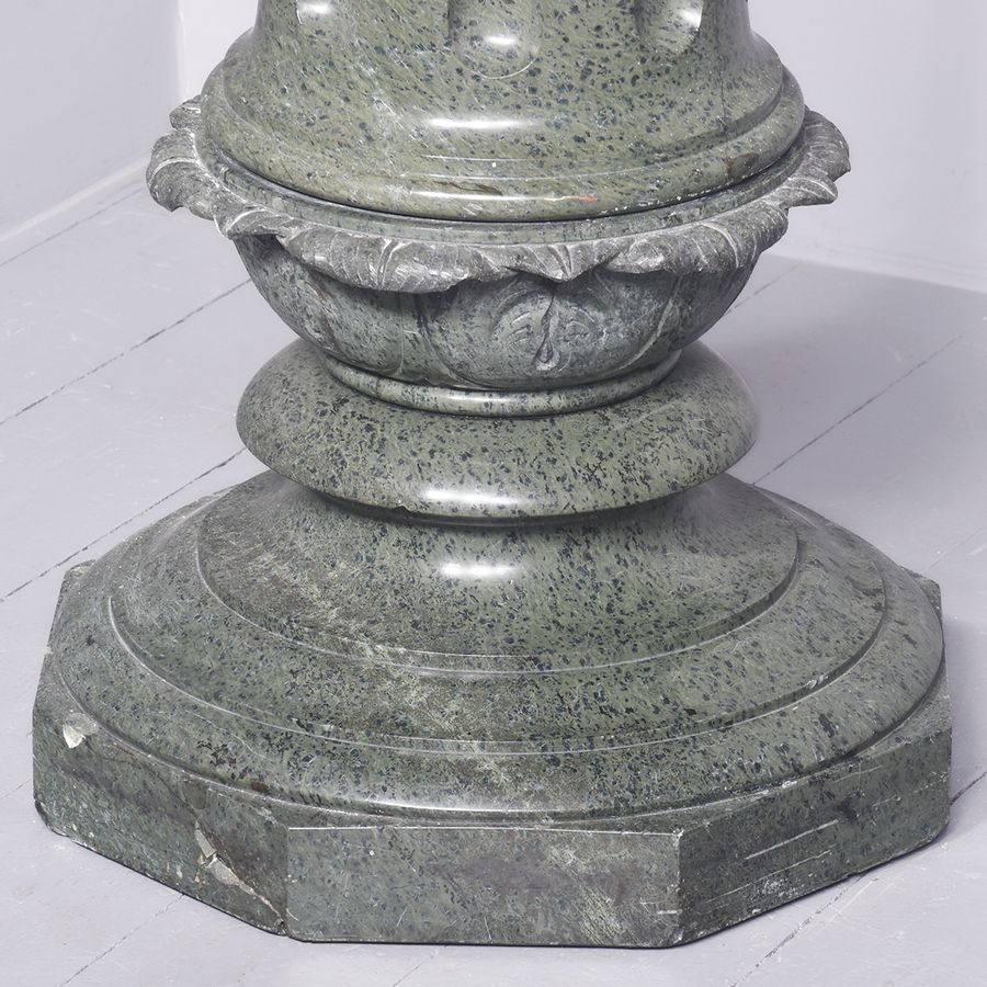 Antique A Serpentine Pedestal with Revolving Top