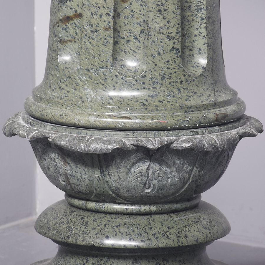 Antique A Serpentine Pedestal with Revolving Top