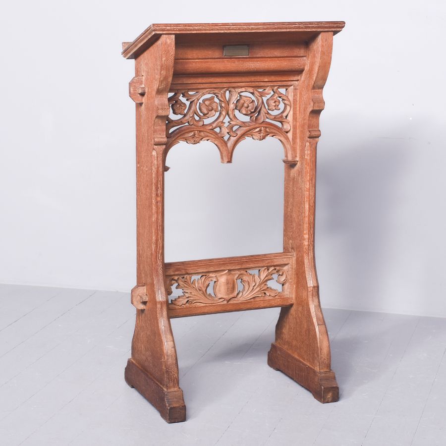 Antique Carved Oak Lectern